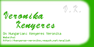 veronika kenyeres business card